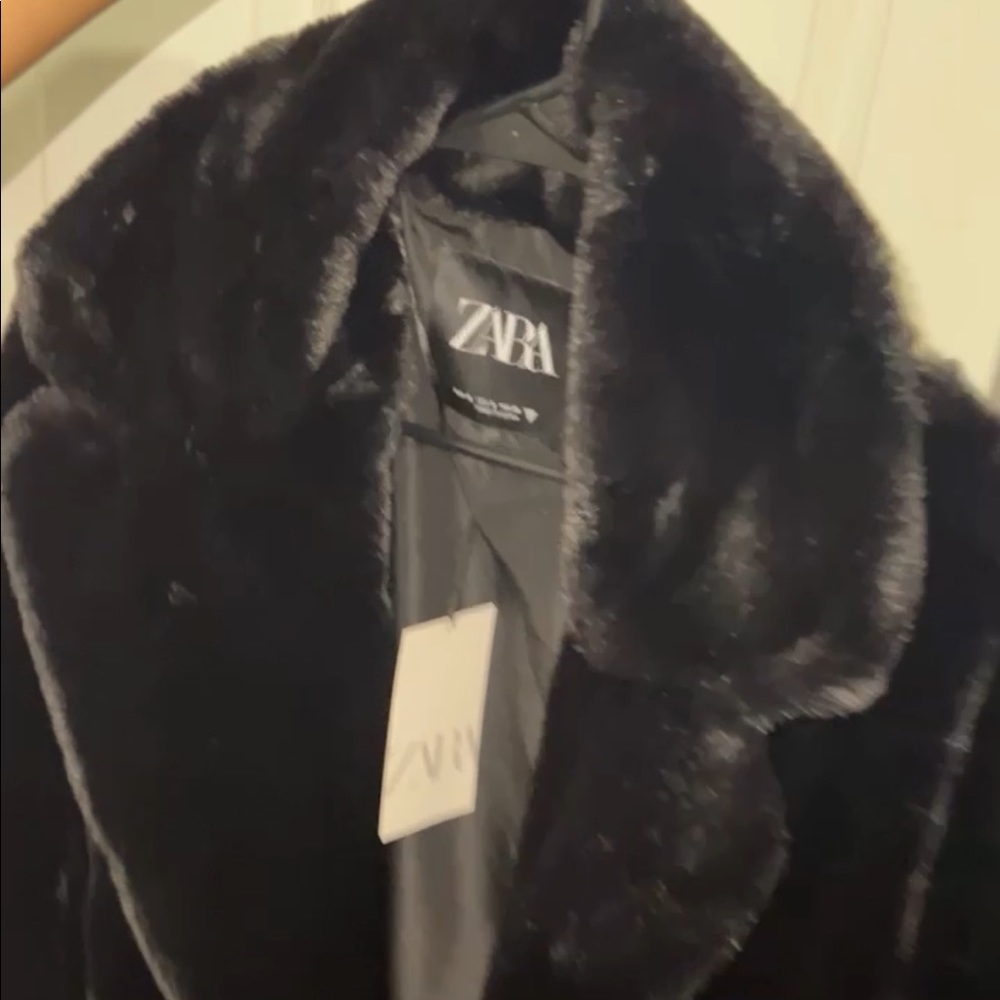 Zara fur coat